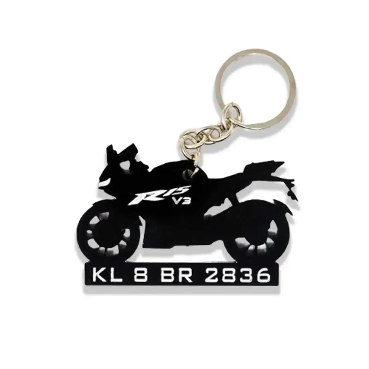 Customised-Shape-Keychain-with-Vehicle-Number-and-Name-Blac