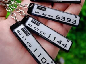 Gel-Customised-Number-Plate-Keychain-black