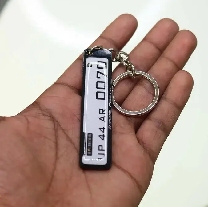 Gel-Customised-Number-Plate-Keychain-keyring