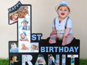baby birthday gift photo stand