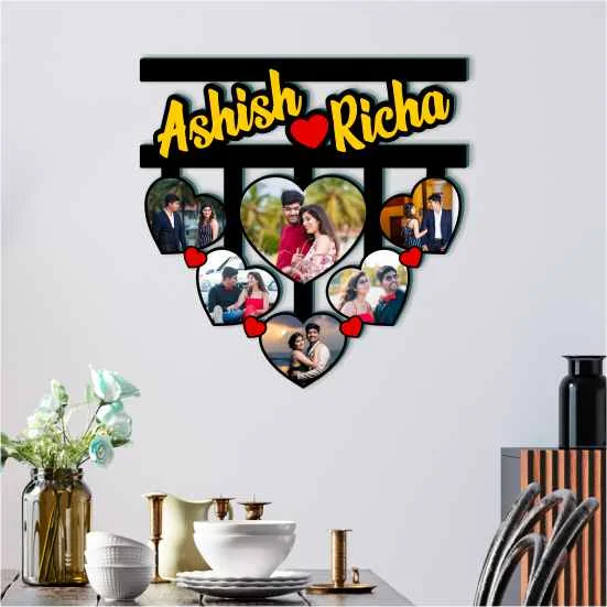 Couple Name Heart Frame Product