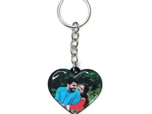 GEL Personalised Heart Shape Photo Keychain