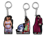 Personalised couple photo cutout Keychain