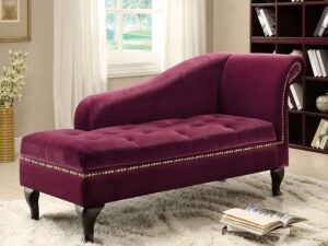 FANTACIE Creations Wooden Storage Couch Luxury, Diwan for Home & Bedroom Sofa- Sectional Diwan Chaise Couch Sofa- Diwan Chaise Couch Sofa- Wooden Storage Sofa Lounger Couch (Burgundy)