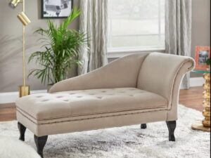 FANTACIE Creations Wooden Storage Couch Luxury, Diwan for Home & Bedroom Sofa- Sectional Diwan Chaise Couch Sofa- Diwan Chaise Couch Sofa- Wooden Storage Sofa Lounger Couchr (Cream)