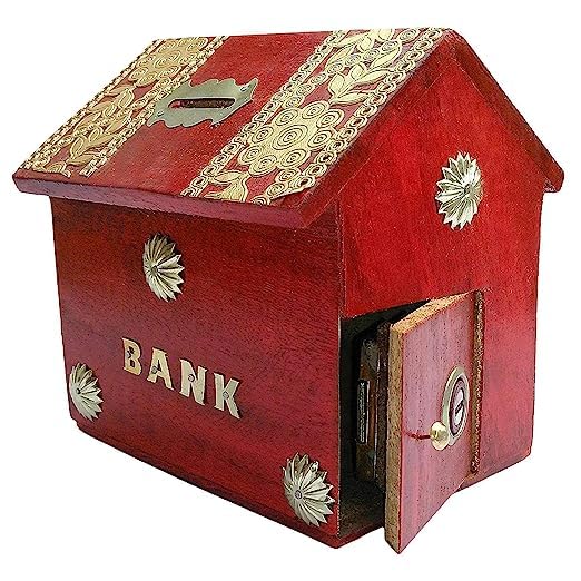 Wooden Piggy Bank | Money Bank | Gullak for Kids | Birthday Gift for Kids and Adults | Handmade Wooden Coin Box Holder | Money Box Coin Bank with Lock - Image 2