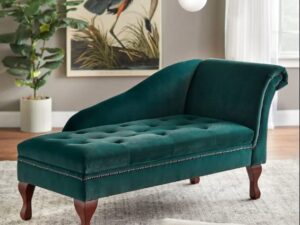 FANTACIE Creations Wooden Storage Couch Luxury, Diwan for Home & Bedroom Sofa- Sectional Diwan Chaise Couch Sofa- Diwan Chaise Couch Sofa- Wooden Storage Sofa Lounger Couchr (Green)