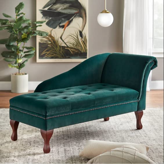 FANTACIE Creations Wooden Storage Couch Luxury, Diwan for Home & Bedroom Sofa- Sectional Diwan Chaise Couch Sofa- Diwan Chaise Couch Sofa- Wooden Storage Sofa Lounger Couchr (Green)