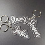 Personalized name cut keychain