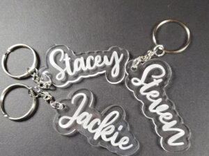 Personalized name cut keychain