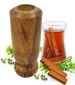 Diabetes Control Vijaysar Wooden Tumbler Glass for Drinking Water & Ayurvedic Glass for Diabetes Management and Blood Sugar Control